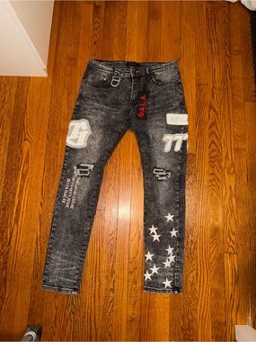 Gala Finale Patchwork Denim Jeans Black Size 34